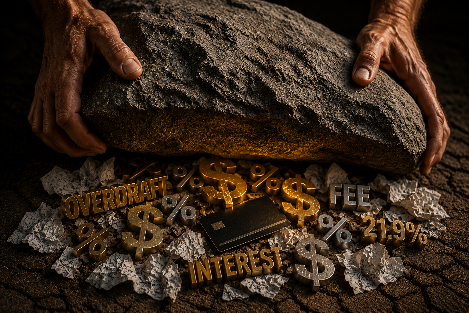 Credit card debt crushed by interest rates, overdraft fees, and the real cost of borrowing