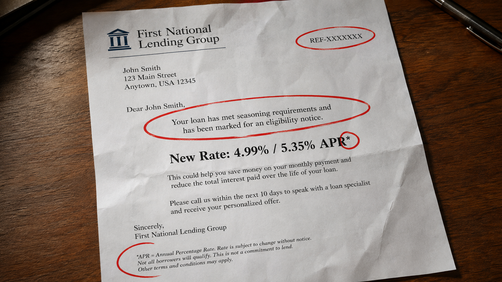 Mortgage refinance letter scam — how to spot the red flags in a trigger lead solicitation mailer